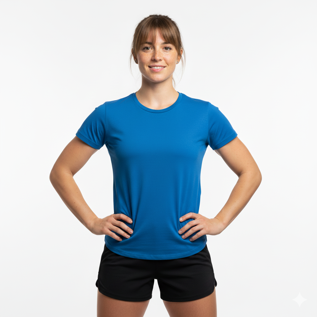 5 poleras corporativas - mujer - cuello redondo