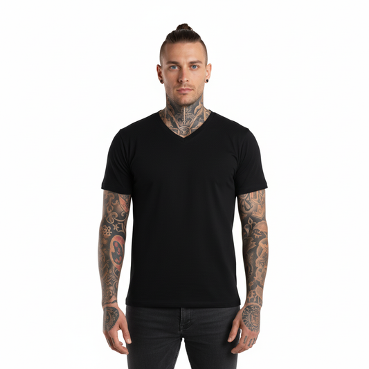 Polera Corporativa con Cuello en V - Hombre